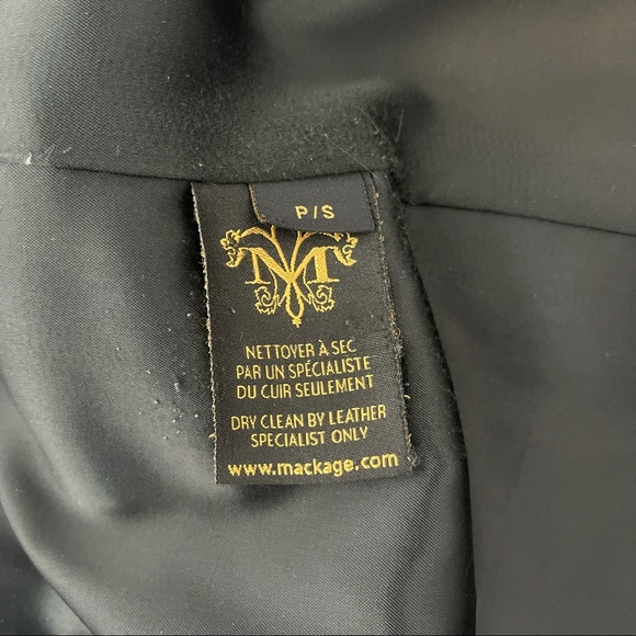 MACKAGE Women's Black Wool Cashmere Blend Collard Button Front Long Pea Coat S - Picture 12 of 12